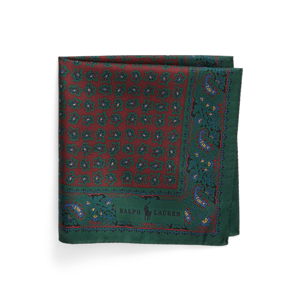 Ralph Lauren Silk Foulard Pocket Square In Multi