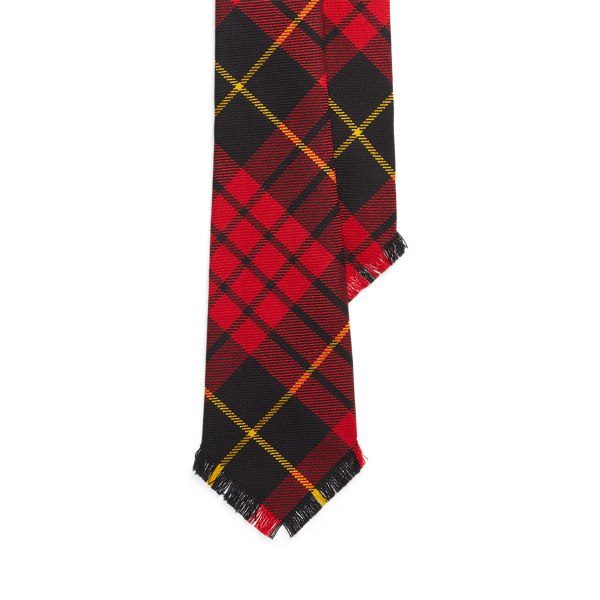 Shop Polo Ralph Lauren Vintage-inspired Tartan Wool Tie In Red