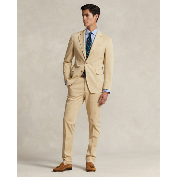 Ralph Lauren Garment-dyed Stretch Chino Suit Trouser In Tan