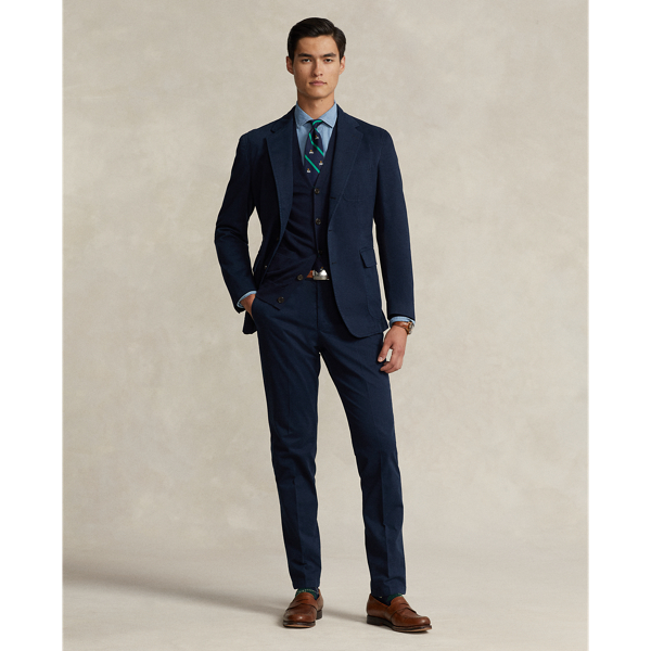 Ralph Lauren Garment-dyed Stretch Chino Suit Trouser In Bright Navy