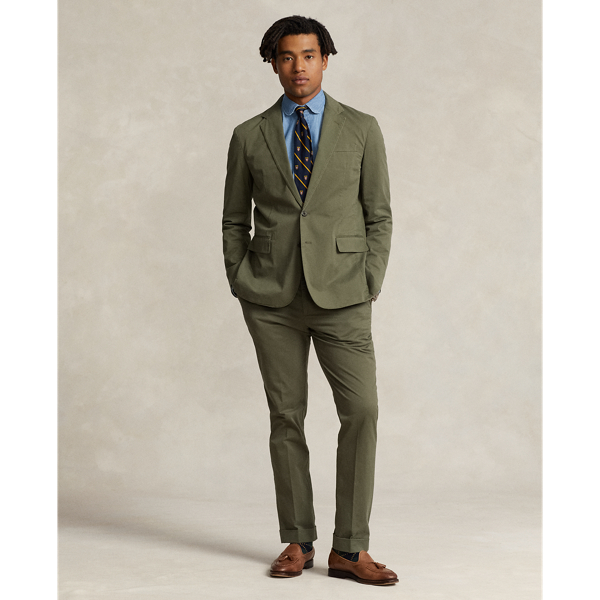Ralph Lauren Stretch Chino Suit Trouser In Thermal Green