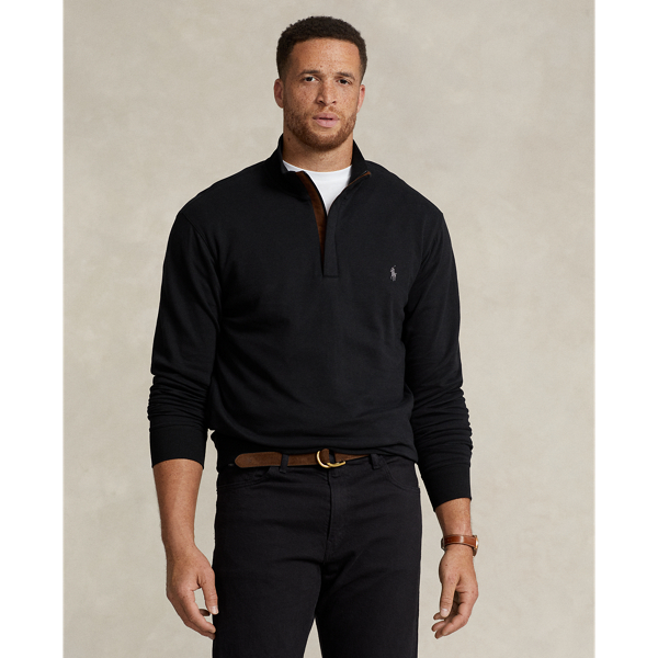 Polo Ralph Lauren Quarter-zip Cotton Pullover In Polo Black