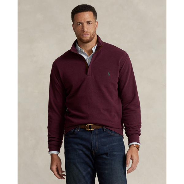 Polo Ralph Lauren Men's Jersey Quarter-Zip Pullover - Aged Wine Heather