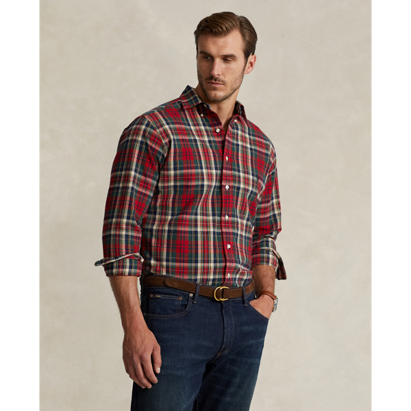 Ralph lauren red cheap and green plaid shirt