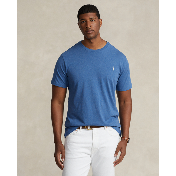 Polo Ralph Lauren Jersey Crewneck T-shirt In Fog Blue Heather