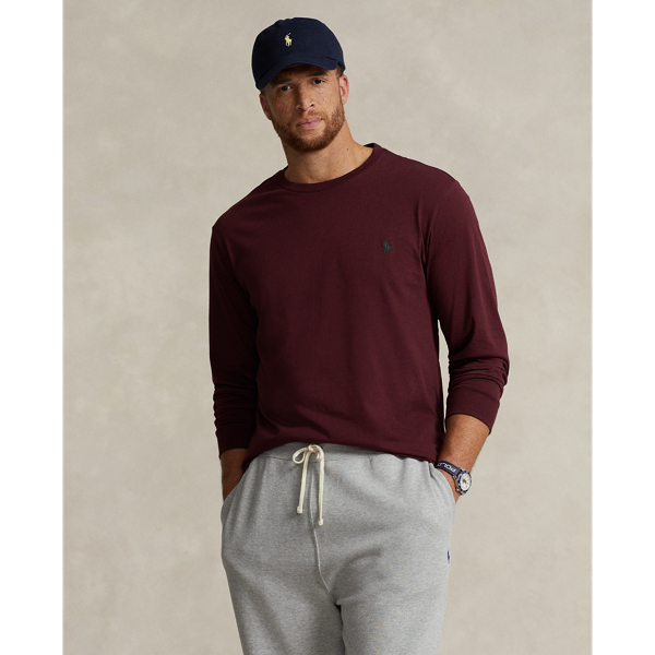 Polo Ralph Lauren Jersey Long-sleeve T-shirt In Harvard Wine