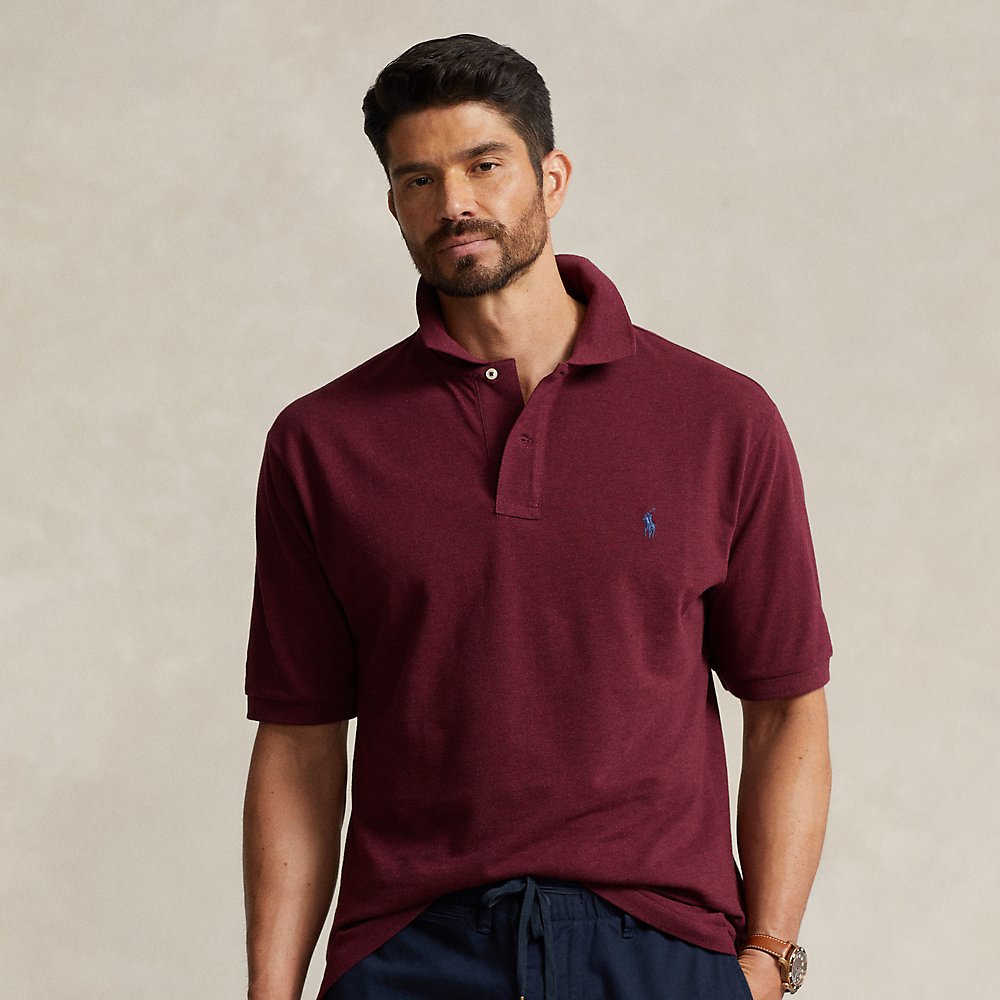 Polo Ralph Lauren The Iconic Mesh Polo Shirt In Spring Wine Heather