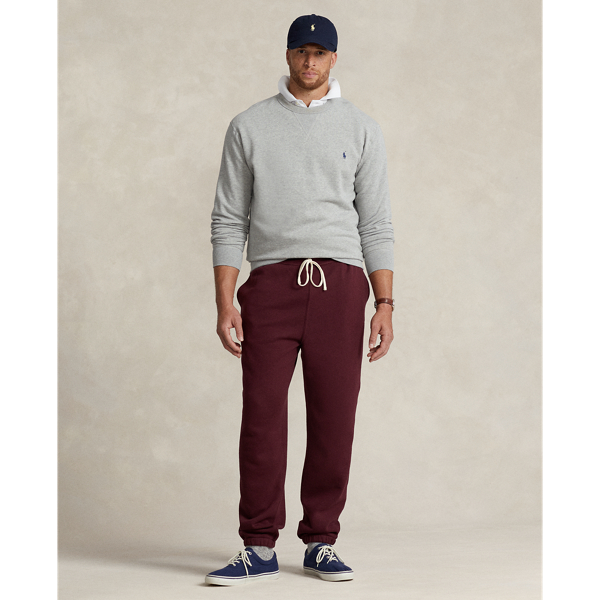 Polo Ralph Lauren Big & Tall Classic Wine Burgundy Vintage Fleece Sweatpants