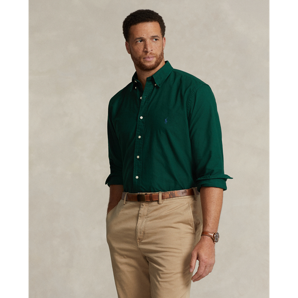 Polo Ralph Lauren Garment-dyed Oxford Shirt In Hunt Club Green