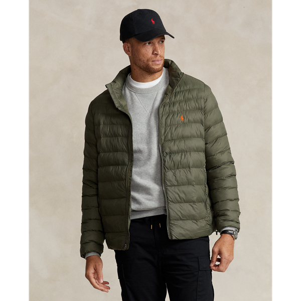 Packable quilted store down jacket polo