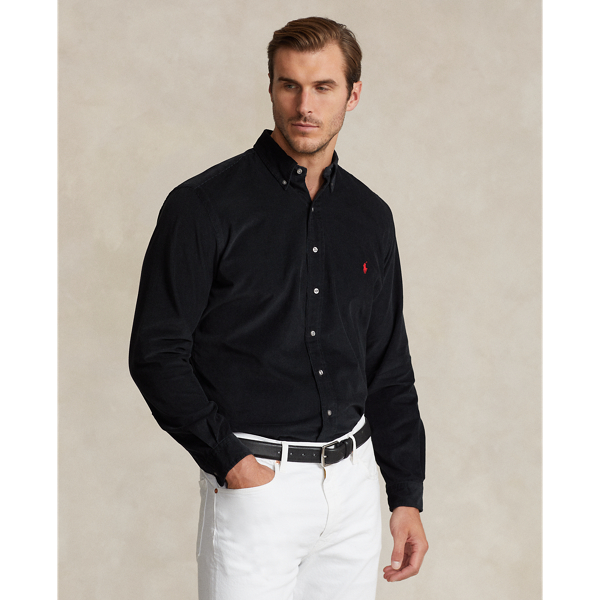 Ralph lauren black corduroy hot sale shirt