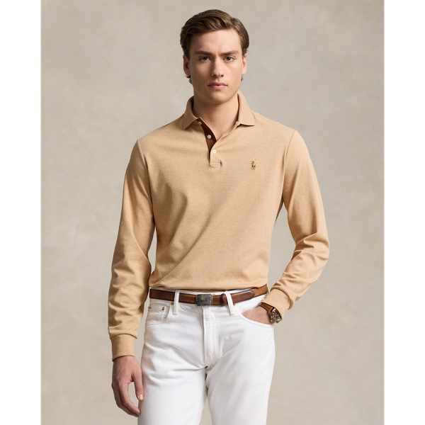 Ralph Lauren Classic Fit Soft Cotton Polo Shirt In Elite Blue Heather