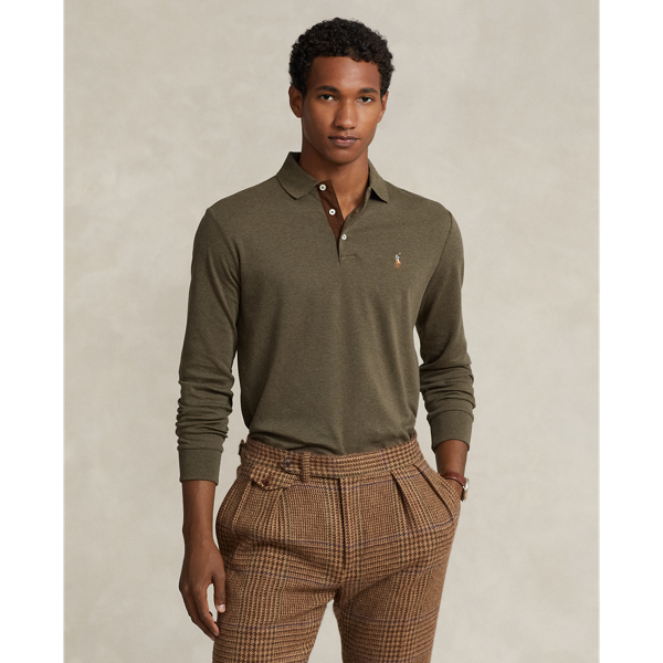 Polo Ralph Lauren Classic Fit Soft Cotton Polo Shirt In Wilson Olive Heather