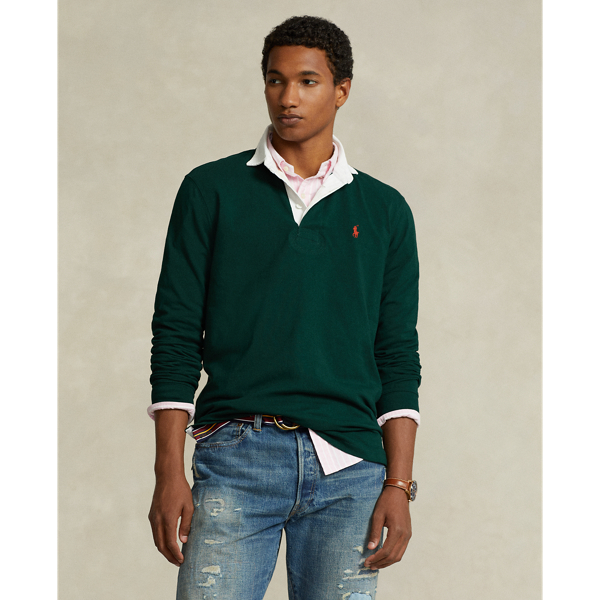 Ralph Lauren The Iconic Rugby Shirt In Moss Agate