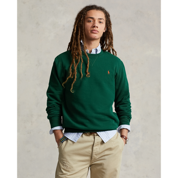 Ralph Lauren The Rl Fleece Sweatshirt In Moss Agate