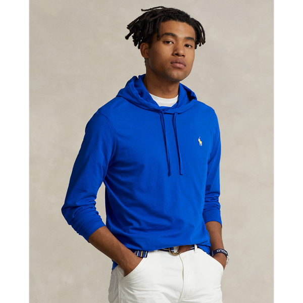 Ralph Lauren Jersey Hooded T-shirt In New Sapphire