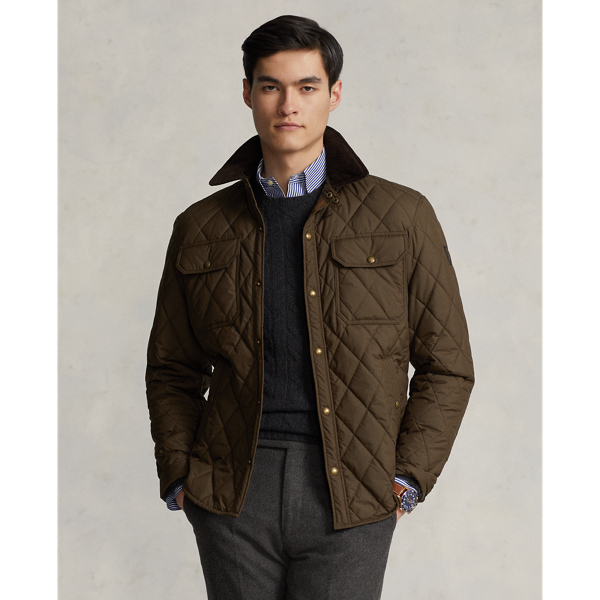 Ralph Lauren Water-repellent Quilted Jacket In Dark Brown | ModeSens