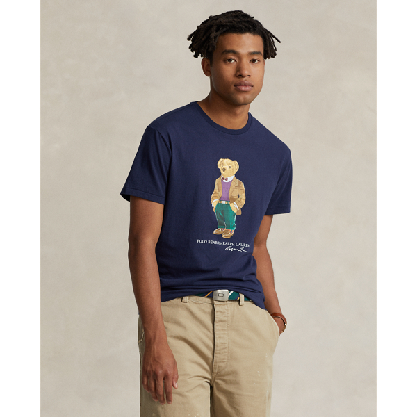 Ralph Lauren Classic Fit Polo Bear Jersey T-shirt In Cruise Navy Heritage