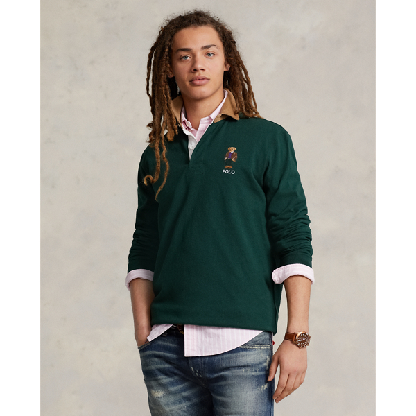 Polo Ralph Lauren Classic Fit Polo Bear Rugby Shirt In College 