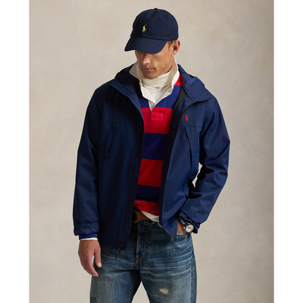 Ralph Lauren Water-resistant Hooded Jacket In Newport Navy