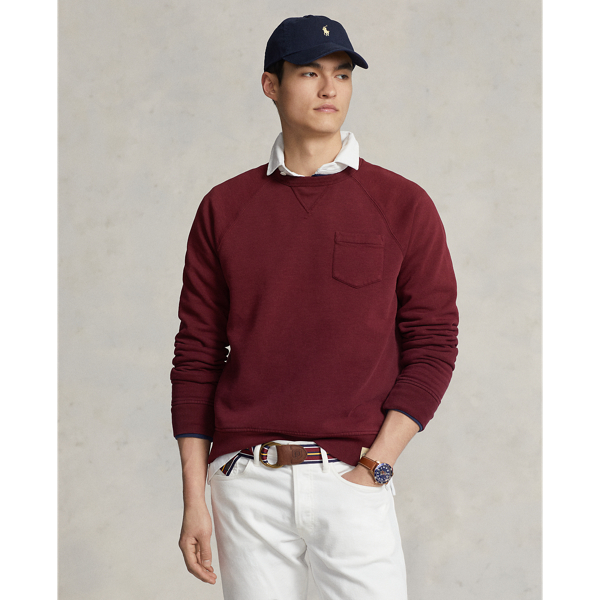 Ralph Lauren Garment-dyed Fleece Sweatshirt In Classic Wine