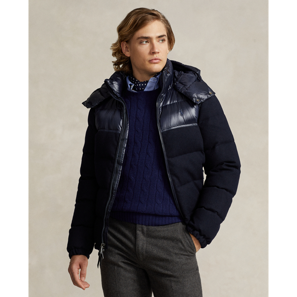 Ralph Lauren Water-resistant Hybrid Down Jacket In Collection Navy ...