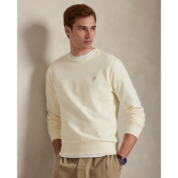 Ralph Lauren Loopback Fleece Sweatshirt In Clubhouse Cream