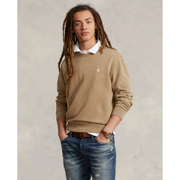 Ralph Lauren Loopback Fleece Sweatshirt In Rustic Tan