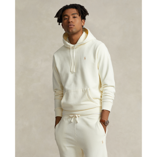 Ralph Lauren Loopback Fleece Hoodie In Clubhouse Cream