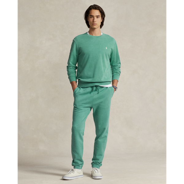 Ralph Lauren Loopback Fleece Sweatpant In Fairway Green