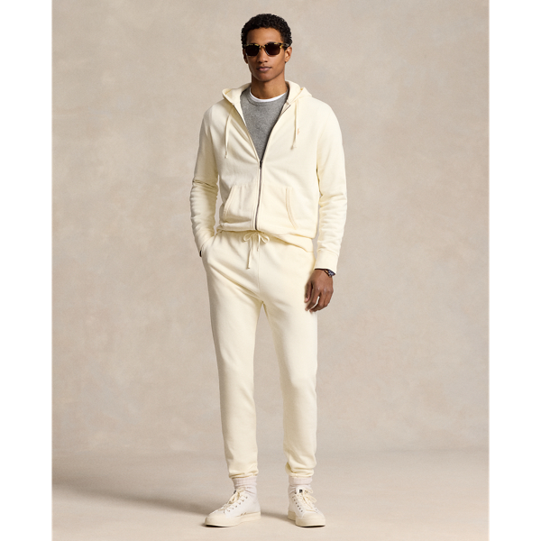 Ralph Lauren Loopback Fleece Sweatpant In Clubhouse Cream