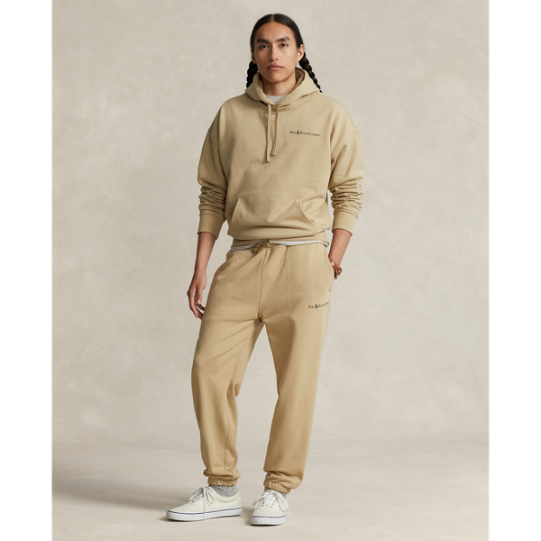 Ralph Lauren Relaxed Fit Logo Fleece Sweatpant In Classic Khaki