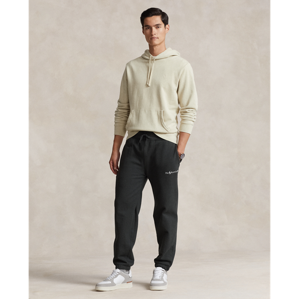 Polo Ralph Lauren Relaxed Fit Logo Fleece Sweatpant In Faded Black Canvas