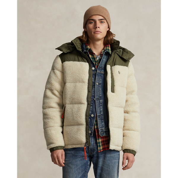 Ralph lauren cheap beige puffer jacket