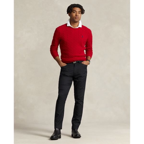 Ralph Lauren Slim Fit Performance Twill Pant In Polo Black