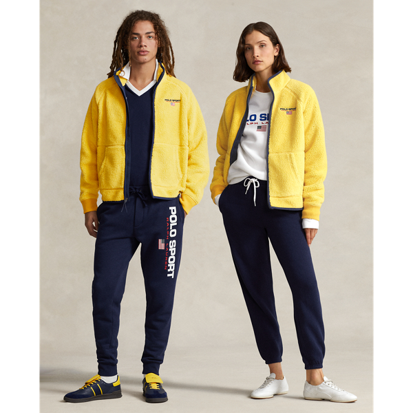 Ralph Lauren Polo Sport Bonded Pile Fleece Jacket In Canary Yellow