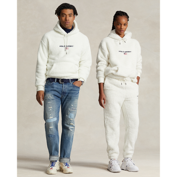 Ralph Lauren Polo Sport Pile Fleece Hoodie In Clubhouse Cream