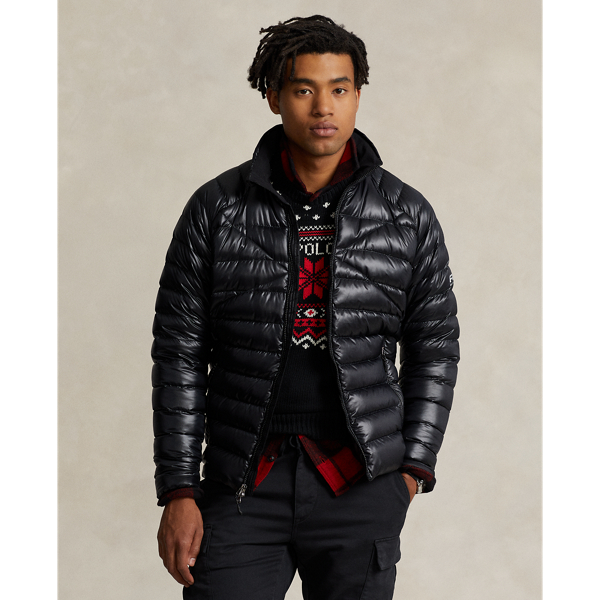 Ralph Lauren Water-repellent Packable Down Jacket In Polo Black