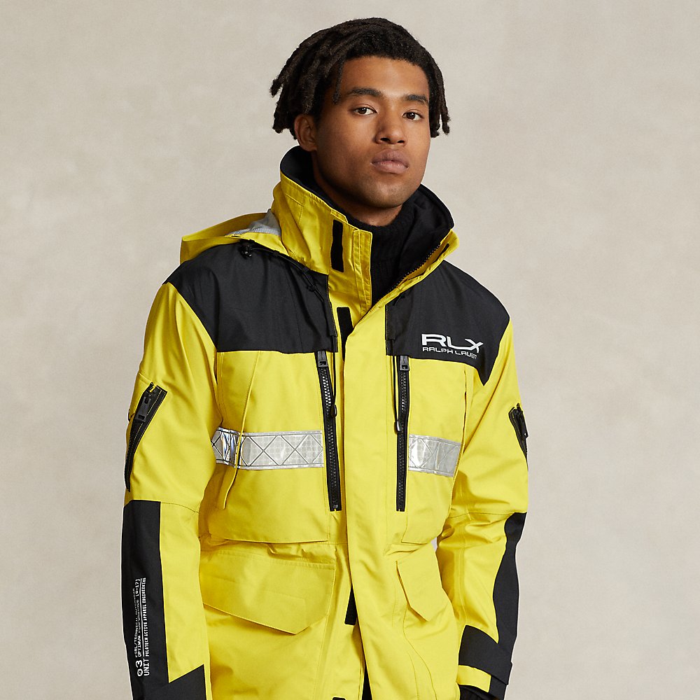 Ralph Lauren Water-repellent Hooded Jacket In Lemon Crush