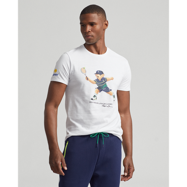 Polo Ralph Lauren Us Open Custom Slim Polo Bear T shirt In Ceramic White ModeSens