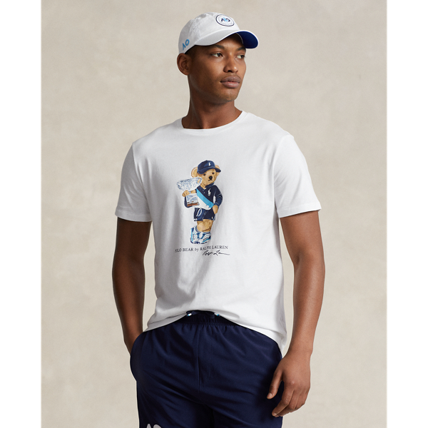 Polo Ralph Lauren Australian Open Polo Bear T-shirt In Ceramic