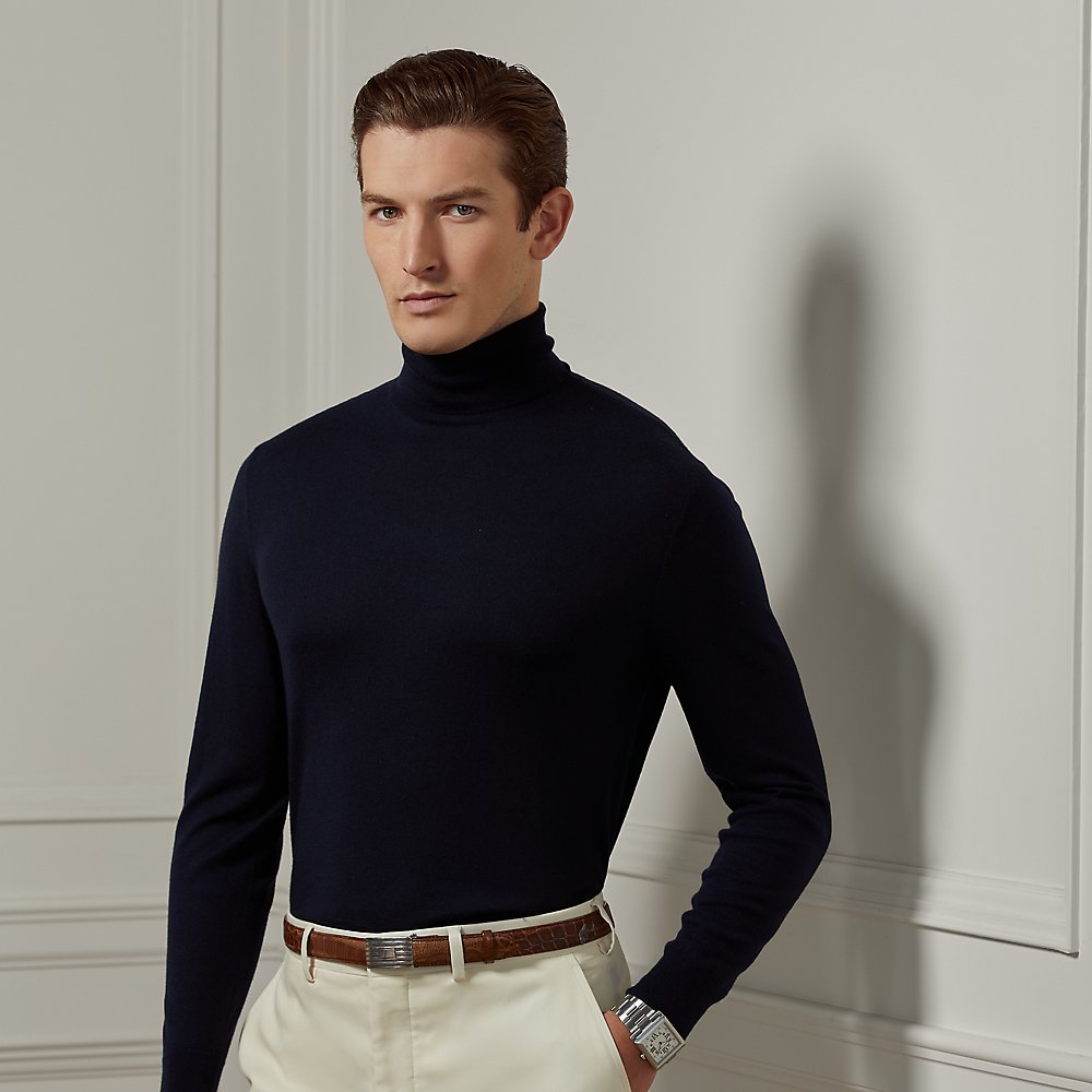 Ralph Lauren Purple Label Cashmere Turtleneck Sweater In Classic Chairman Navy