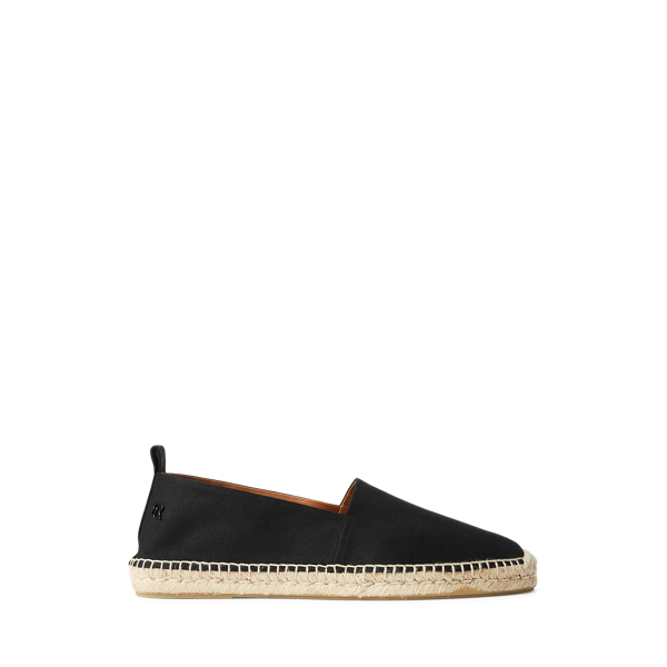 Ralph Lauren Bowsworth Linen Espadrille In Black