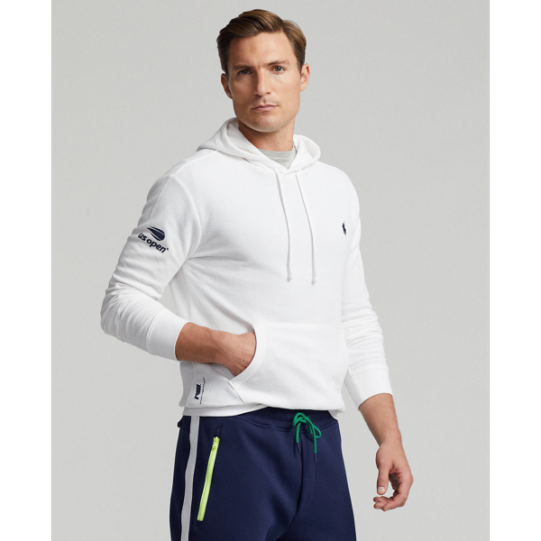 Polo Ralph Lauren Us Open Piqué Hoodie In Ceramic White | ModeSens