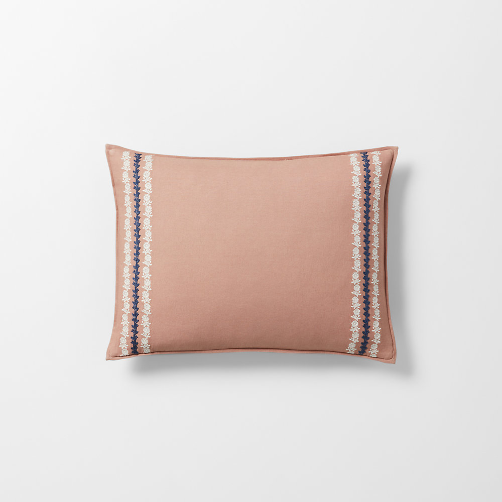 Ralph Lauren Melanie Embroidered Throw Pillow In Cinnamon
