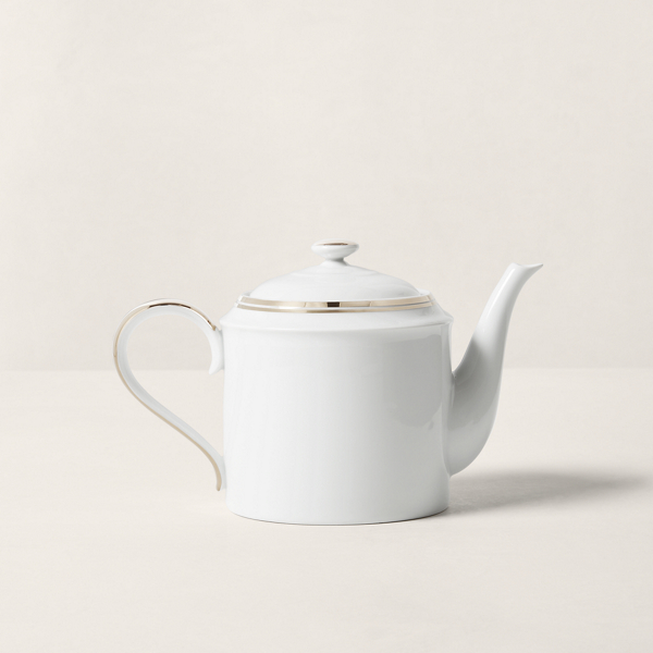 Polo Ralph Lauren Wilshire Teapot In Silver/white