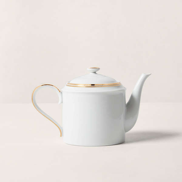 Polo Ralph Lauren Wilshire Teapot In Gold/white