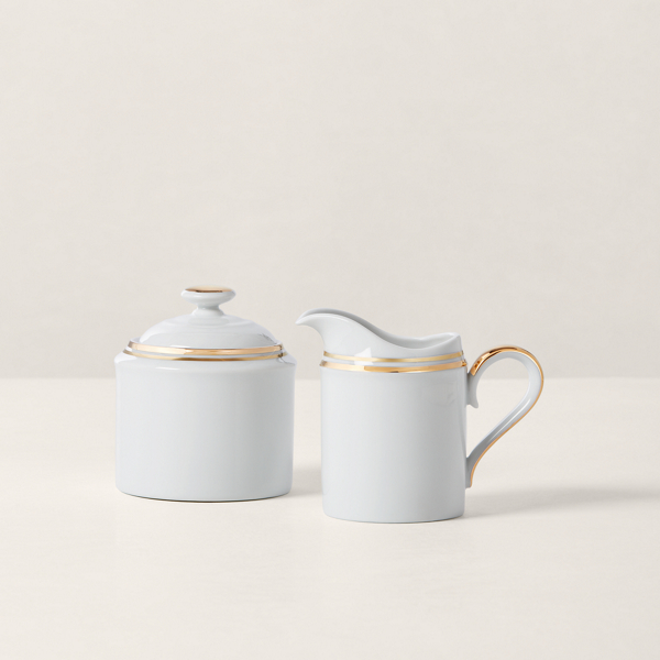 Polo Ralph Lauren Wilshire Creamer Set In Gold/white
