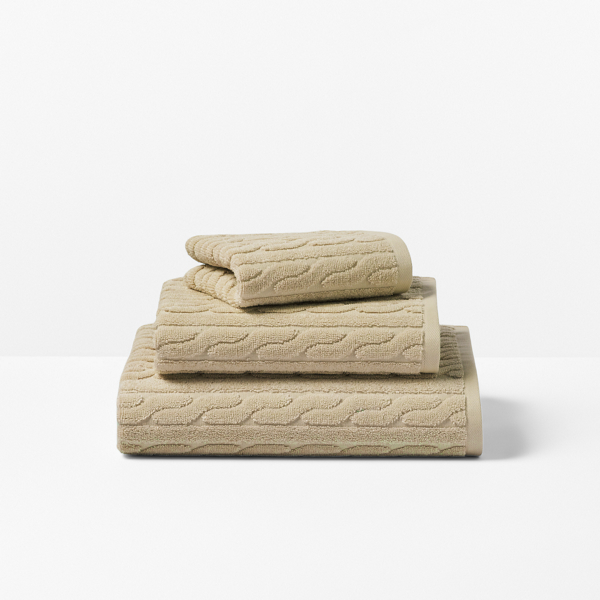 Ralph Lauren Sanders Cable Bath Towels In Tan