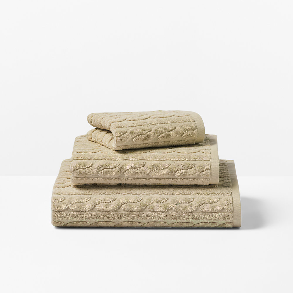Ralph Lauren Sanders Cable Bath Towels In Tan
